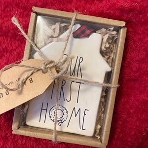 Rae Dunn Ornament (our first home)